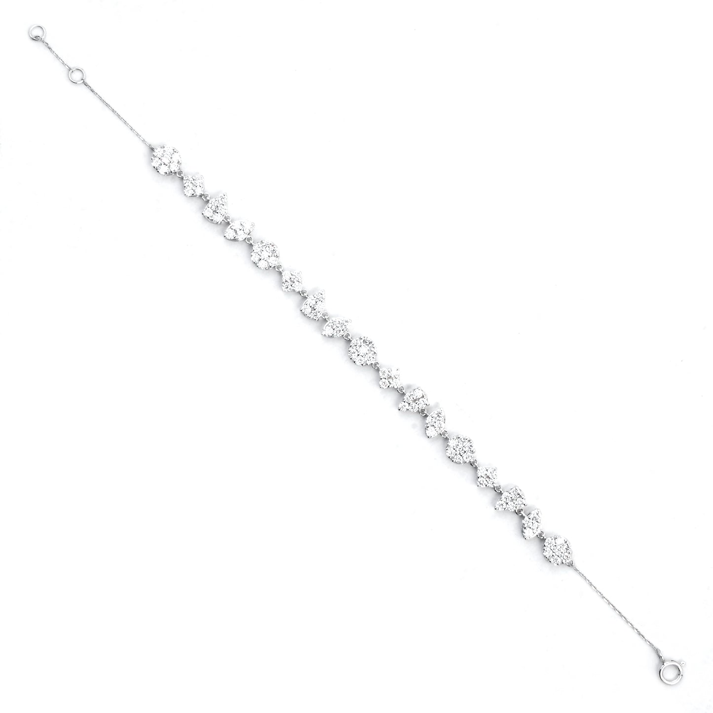 2.27 Carats Lab Grown Diamond 14K Gold Bracelet