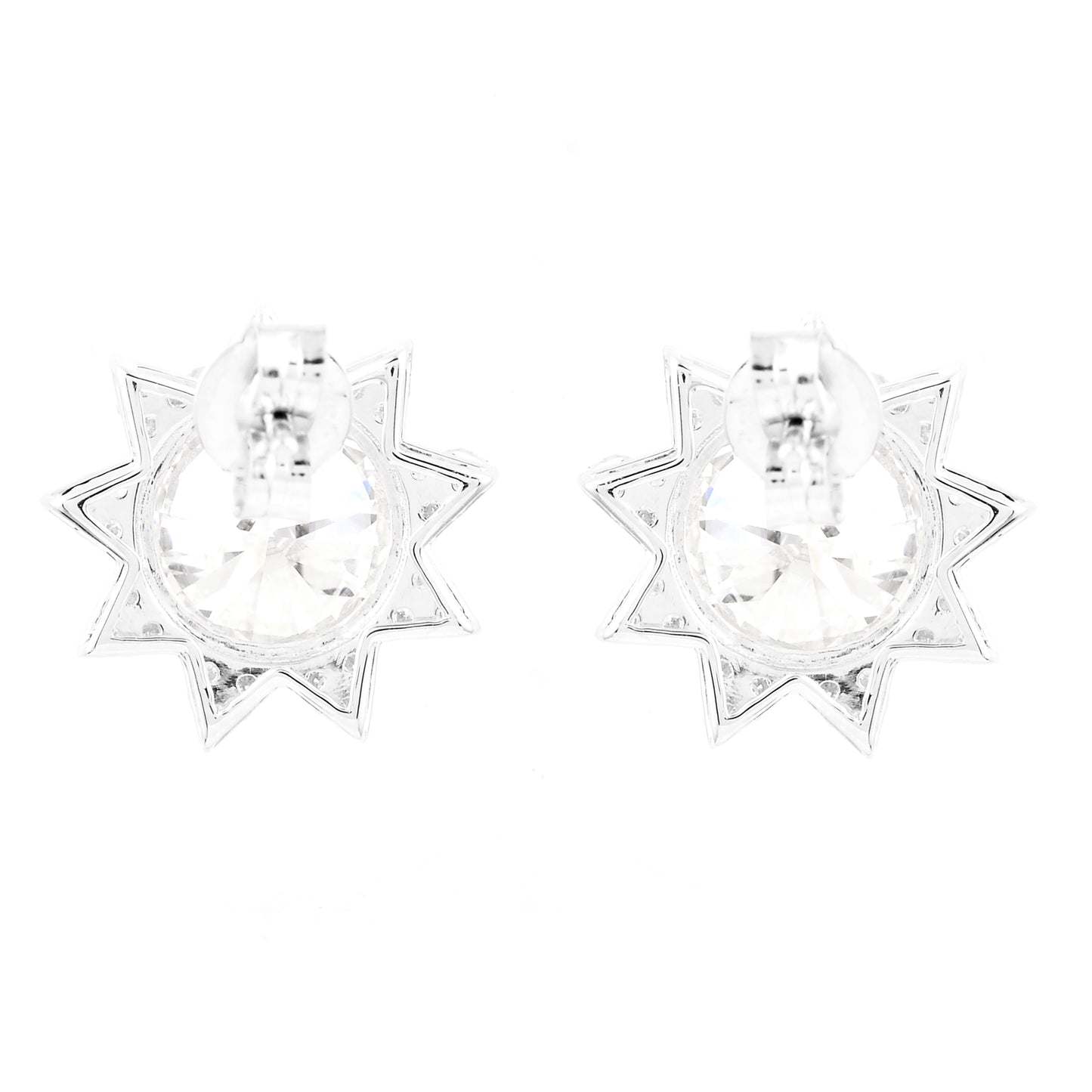 6.16 Carats Lab Grown Diamond 14K Gold Earrings