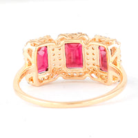 2.22 Ct Octagon Rubellite 14K Gold Ring