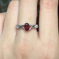 Garnet 925 Sterling Silver Ring