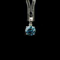 1.72 Carats Blue Lab Grown Diamond 14K Gold Pendant