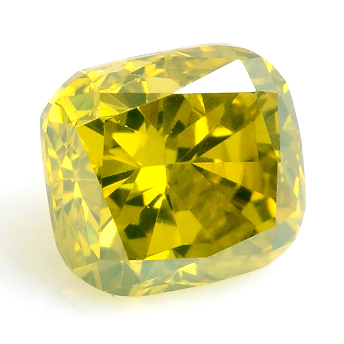 0.32 Carat Yellow Diamond Cushion Loose Gemstone