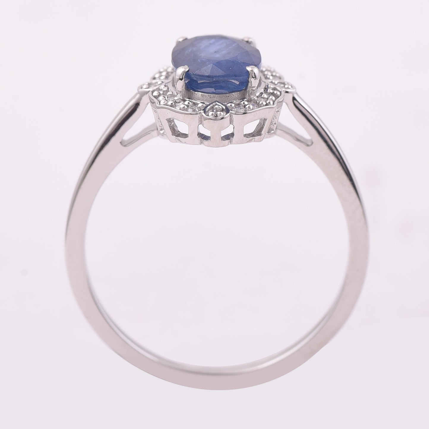 1.79 Ct Oval Mixed Cut Natural Sapphire 950 Platinum Ring