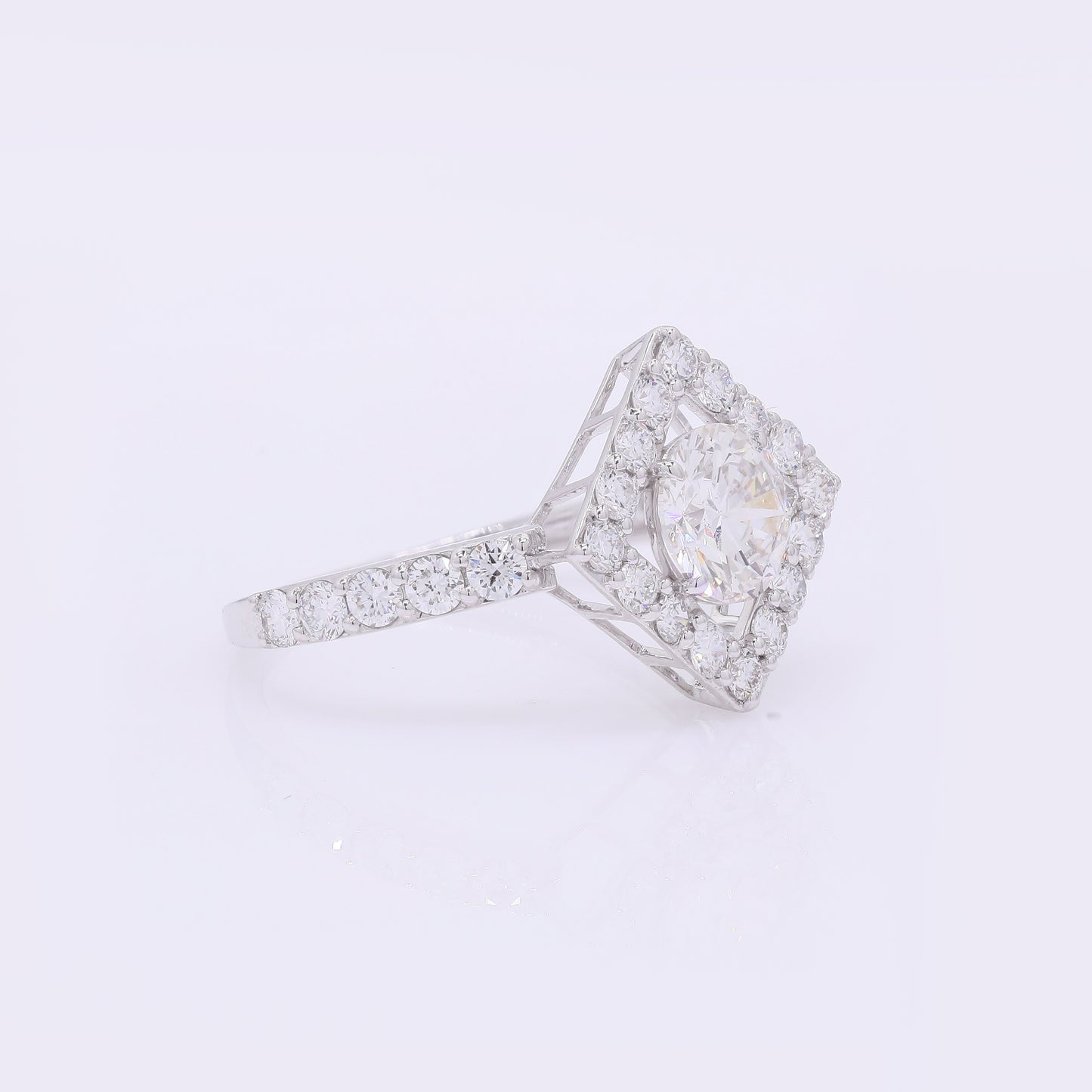 1.96 Carats Lab Grown Diamond 14K Gold Ring