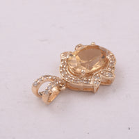 1.42 Ct Oval Tourmaline 9K Gold Pendant