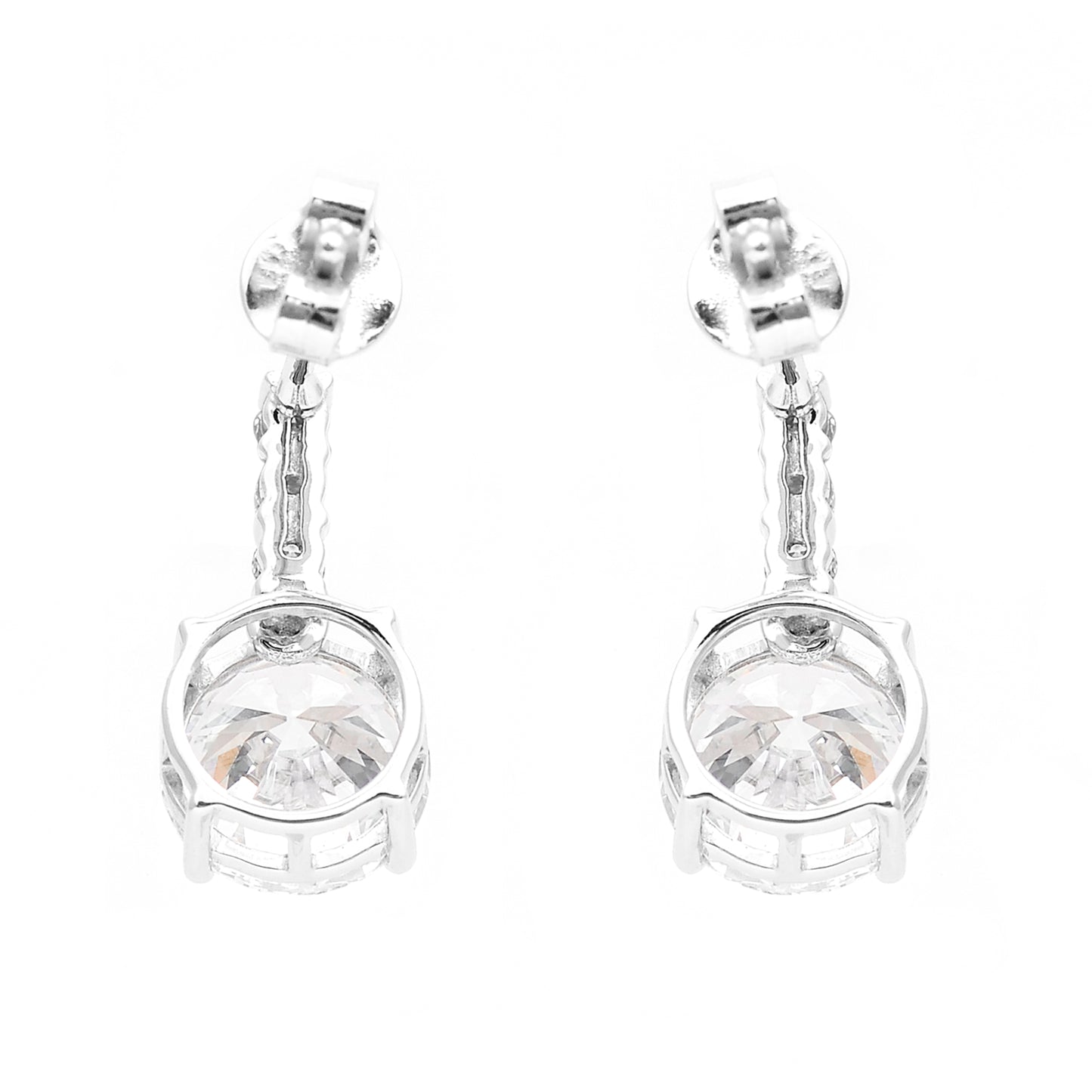 3.48 Carats Lab Grown Diamond 14K Gold Earrings