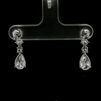 3.74 Carats Lab Grown Diamond 14K Gold Earrings