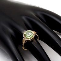 2.57 Ct Octagon Natural Eridot 14K Gold Ring