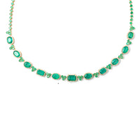 27.83 Ct Natural Emerald 14K Gold Necklace