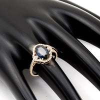 2.68 Ct Oval Natural Sapphire 14K Gold Ring