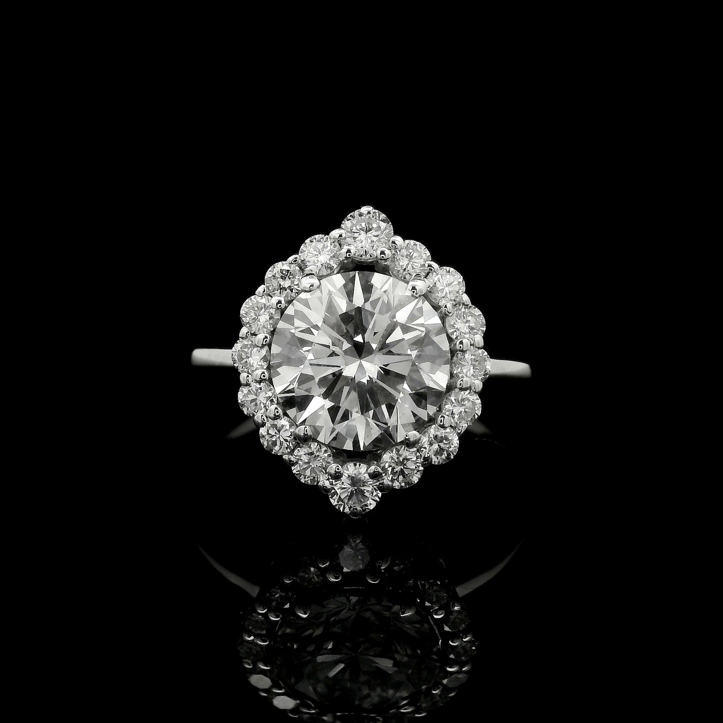 2.88 Carats Lab Grown Diamond 14K Gold Ring