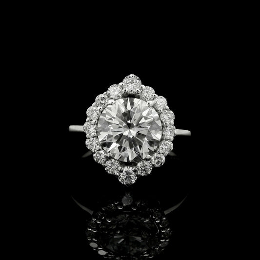 2.88 Carats Lab Grown Diamond 14K Gold Ring