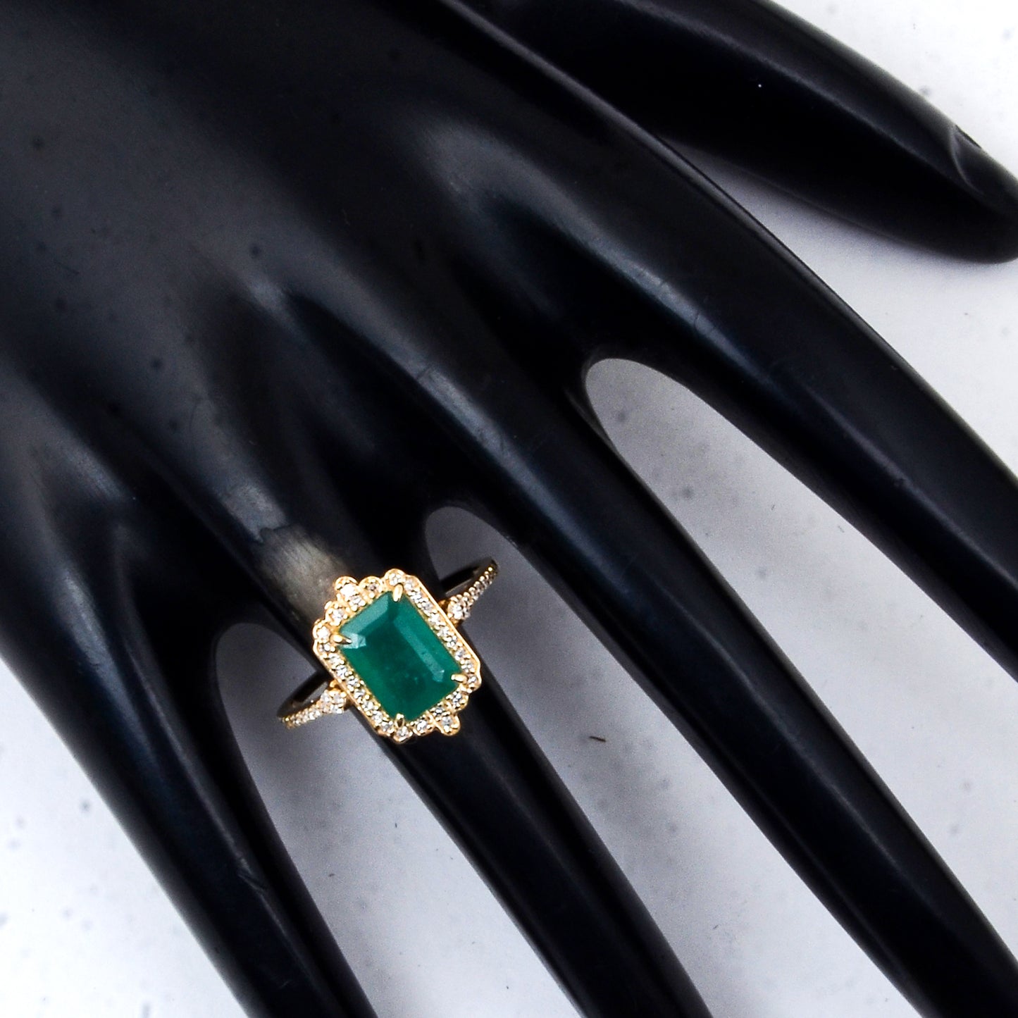 2.36 Ct Octagon Natural Emerald 14K Gold Ring