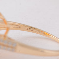 2.18 Ct Trillion Br.Fire Opal 9K Gold Ring