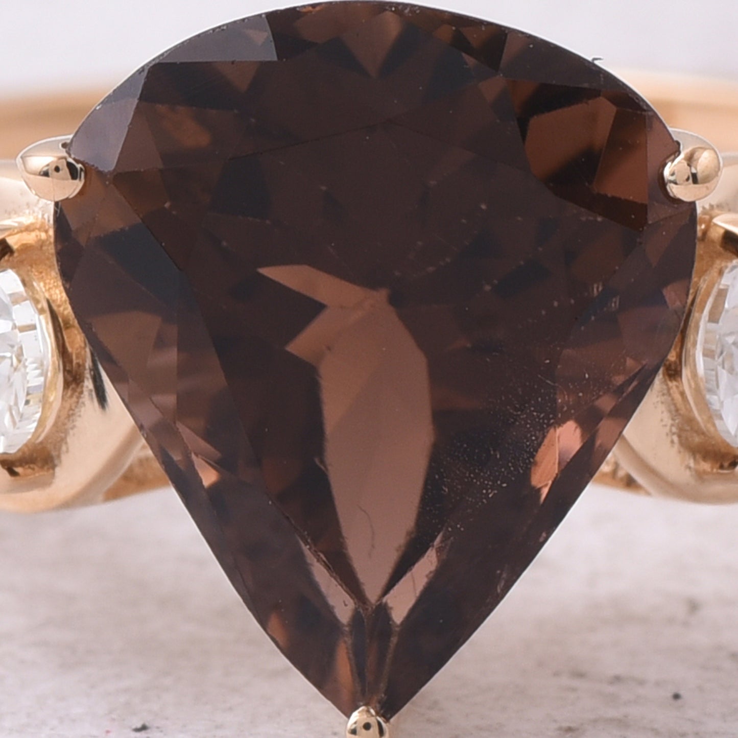 3.88 Ct Pear Natural Tourmaline 14K Gold Ring