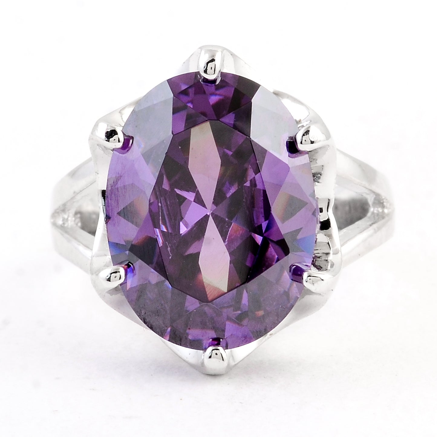 16.48 Ct Cubic Zirconia 925 Sterling Silver Ring