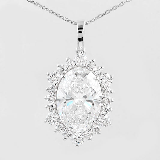 4.86 Carats Lab Grown Diamond 14K Gold Pendant