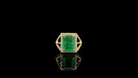 2.04 Ct Octagon Natural Emerald 14K Gold Ring