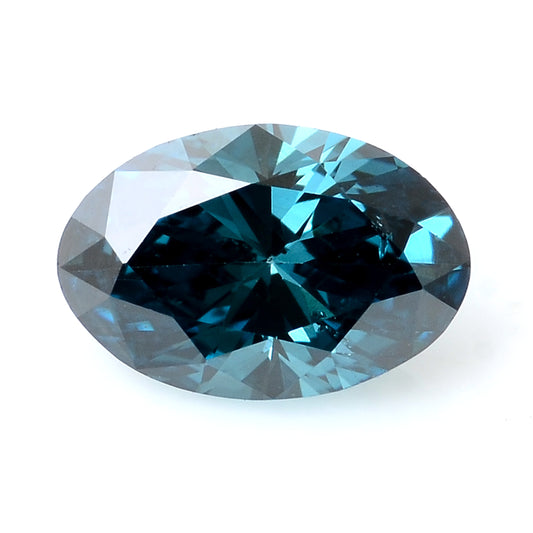 0.31 Carat Blue Diamond Oval Loose Gemstone