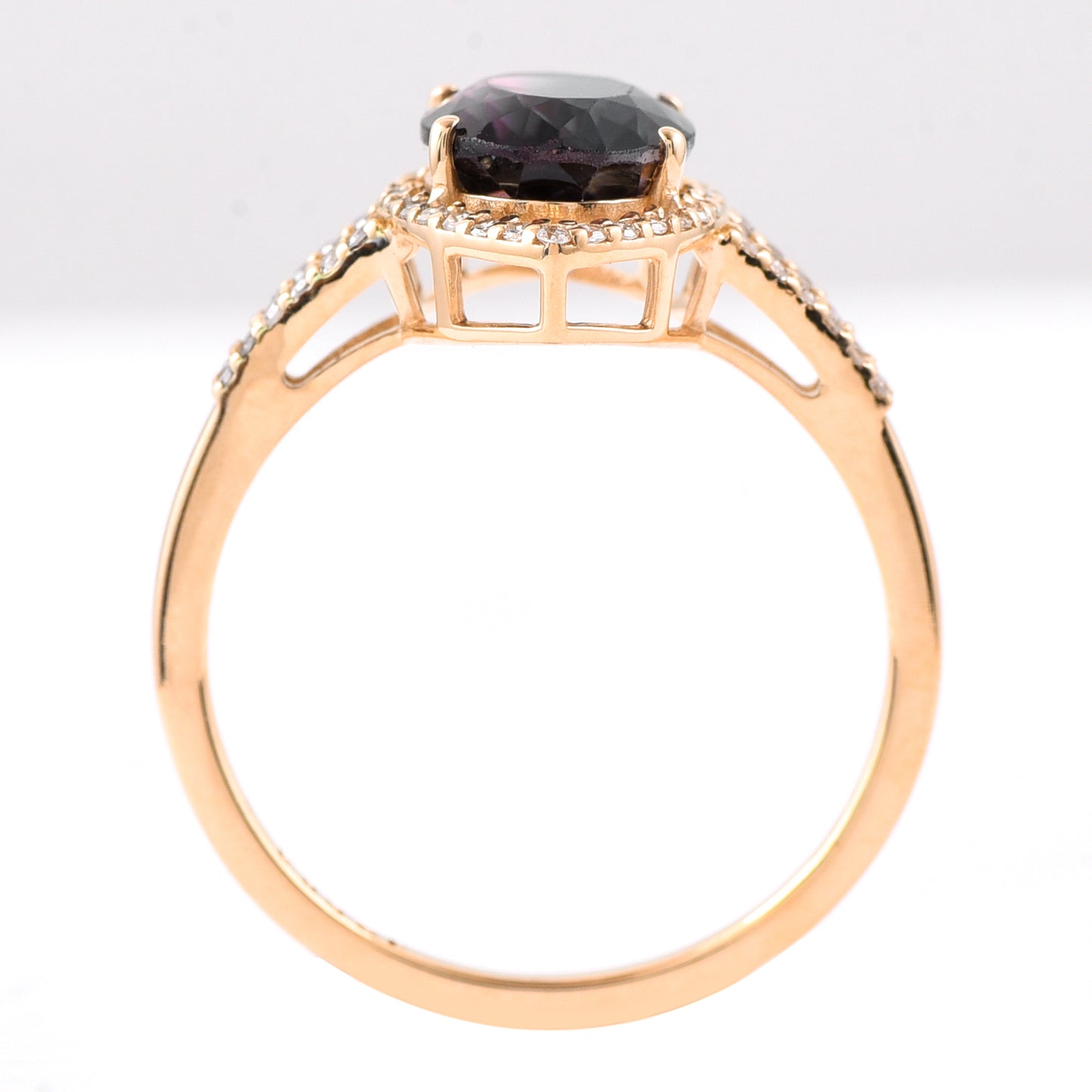 2.19 Ct Oval Mixed Cut Natural Bi-Coloured Tourmaline 14K Gold Ring