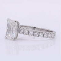2.54 Carats Lab Grown Diamond 950 Platinum Ring