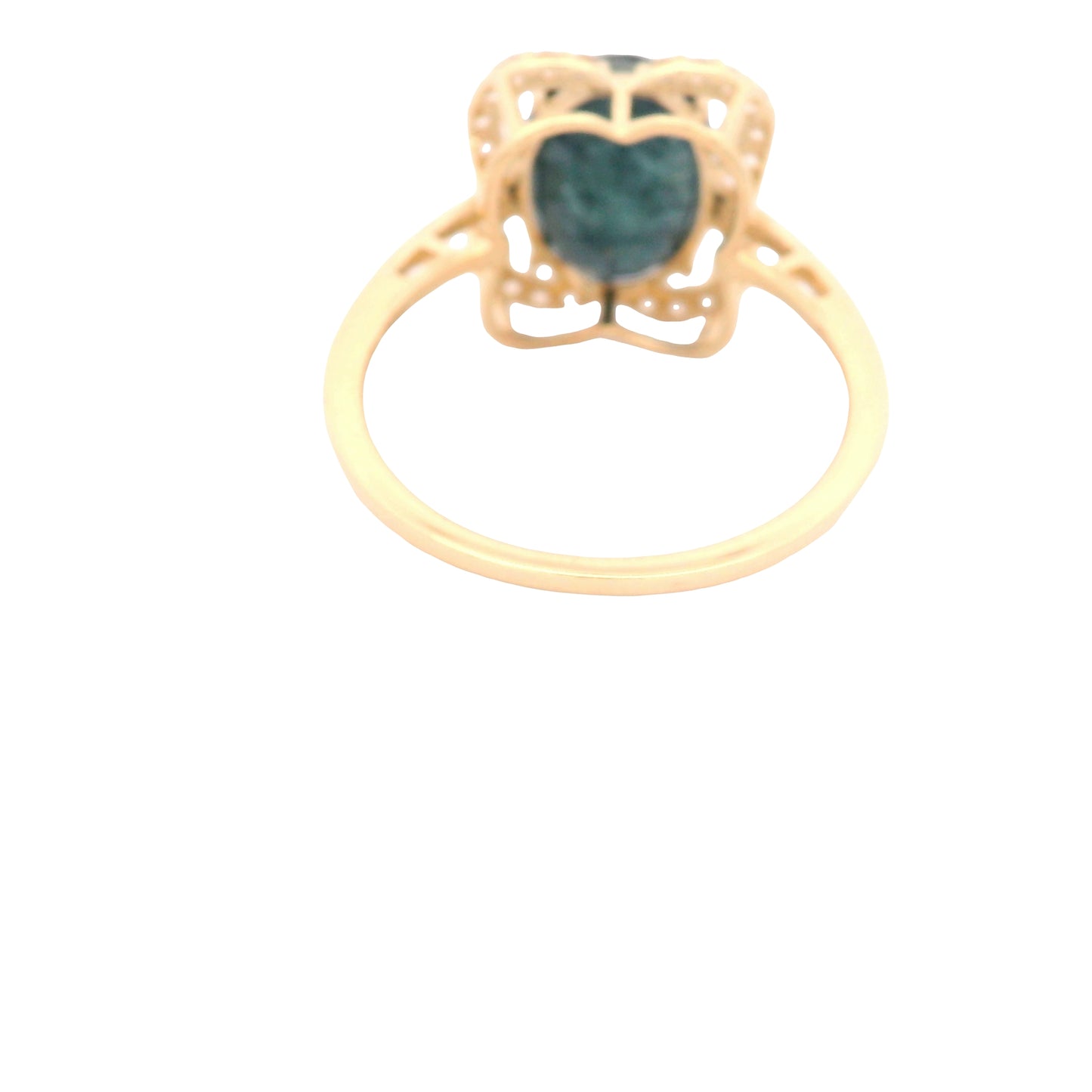 4.03 Ct Oval Sapphire 14K Gold Ring