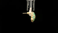 2.05 Ct Oval Emerald 14K Gold Earrings