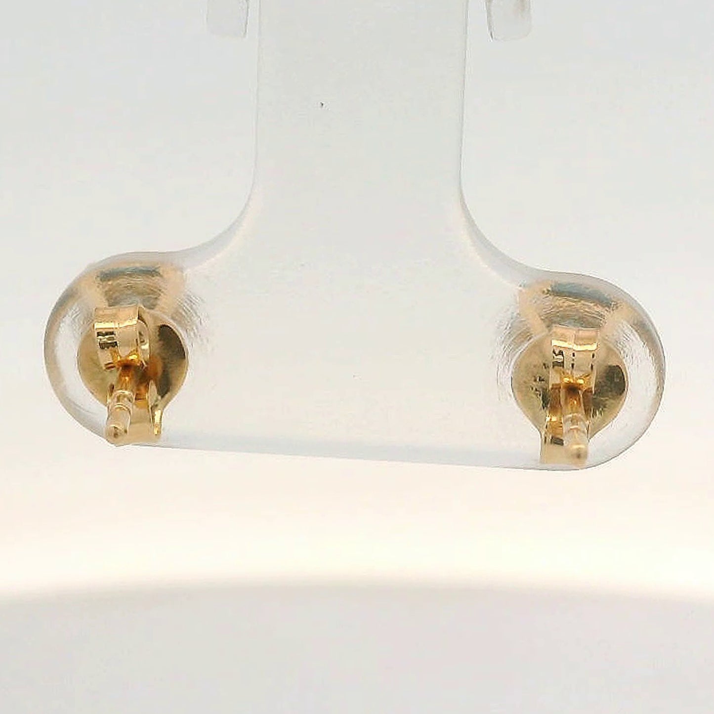 0.97 Ct Round Blue Diamond 14K Gold Earrings