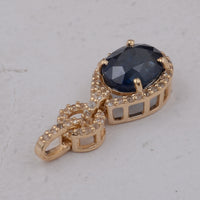2.23 Ct Oval Sapphire 9K Gold Pendant
