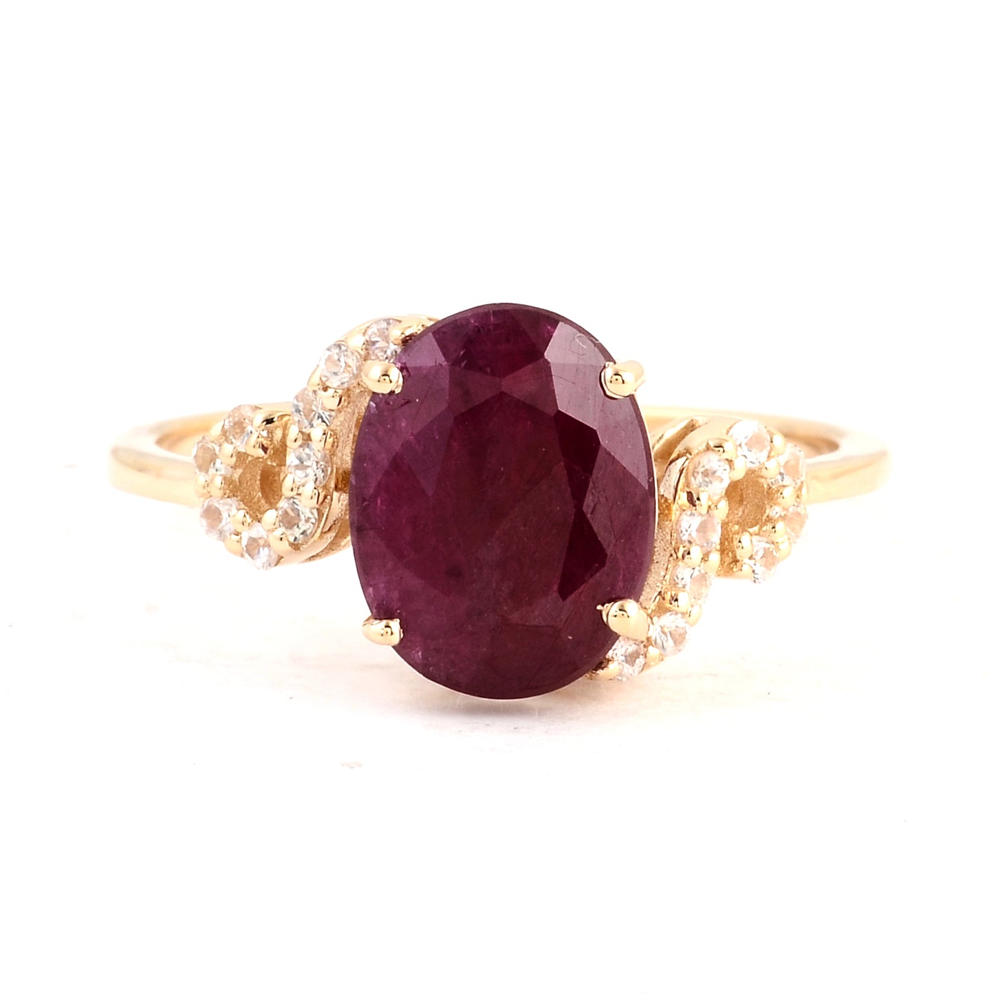2.86 Ct Oval Ruby 14K Gold Ring