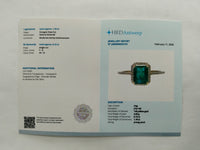 1.85 Ct Octagon Step Cut Natural Emerald 14K Gold Ring