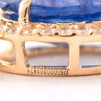 2.05 Ct Oval Mixed Cut Natural Sapphire 14K Gold Pendant