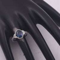 2.53 Ct Oval Mixed Cut Natural Sapphire 950 Platinum Ring