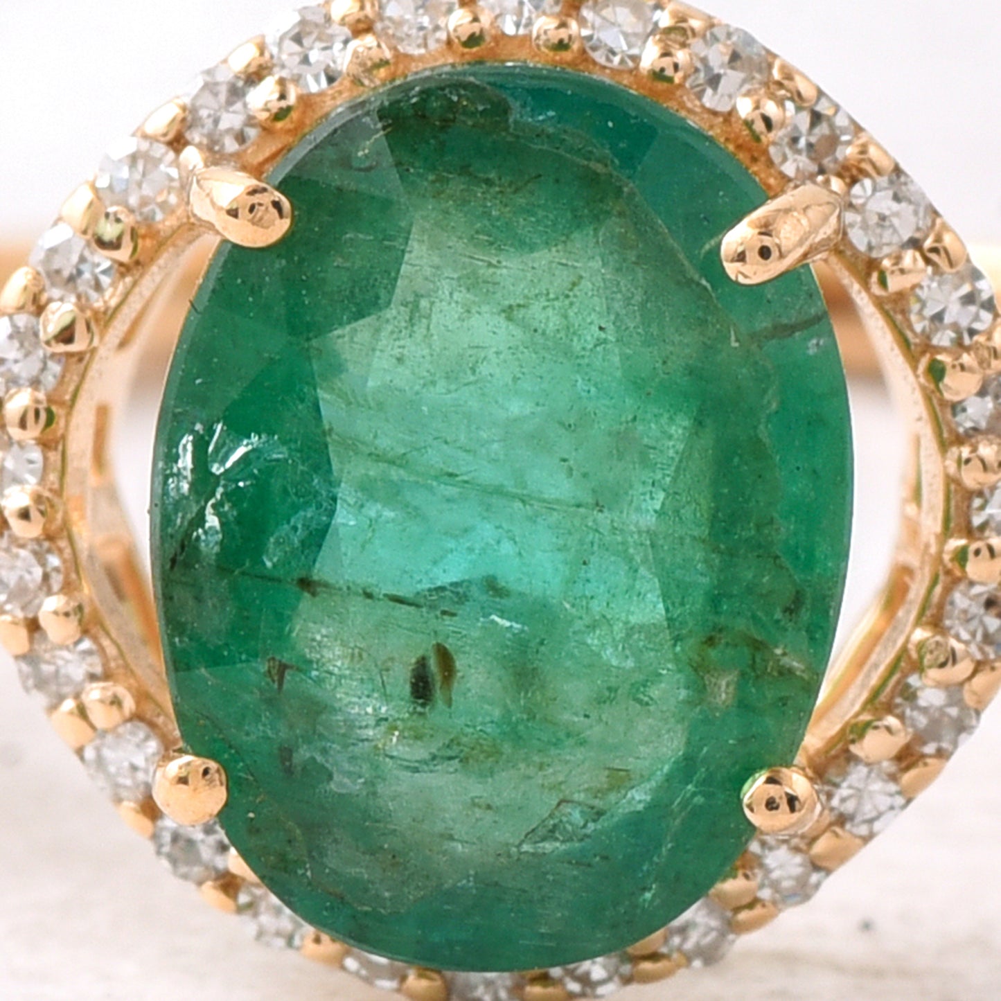2.00 Ct Single Cut Natural Emerald 14K Gold Ring