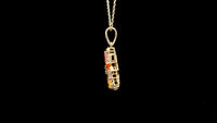 1.74 Ct Marquise Multi Sapphire 14K Gold Pendant