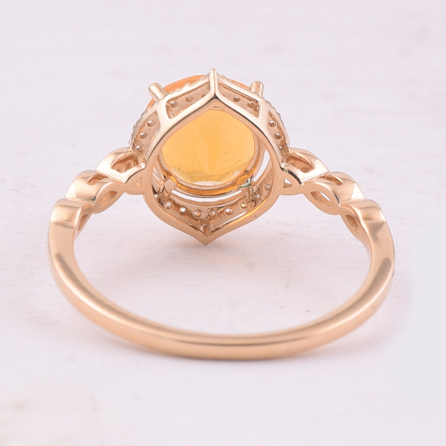 1.37 Ct Round Mixed Cut Natural Fire Opal 14K Gold Ring