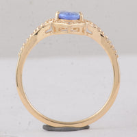 1.13 Ct Oval Sapphire 9K Gold Ring