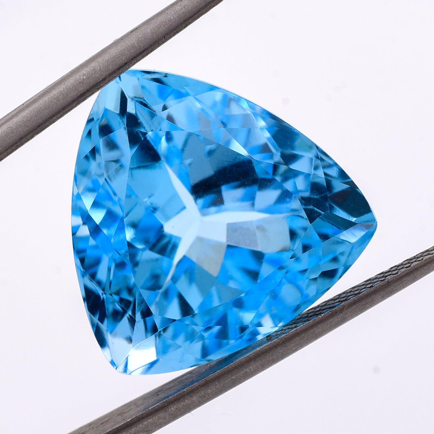25.93 Natural Blue Topaz Triangular Mixed Cut Gemstone