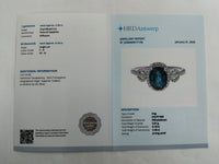 2.48 Ct Oval Mixed Cut Natural Sapphire 950 Platinum Ring