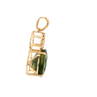 5.88 Ct Oval Fancy Sapphire 14K Gold Pendant
