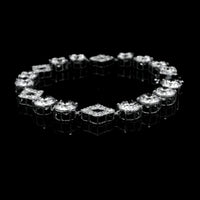 23.50 Ct Round Lab Grown Diamond 14K Gold Bracelet