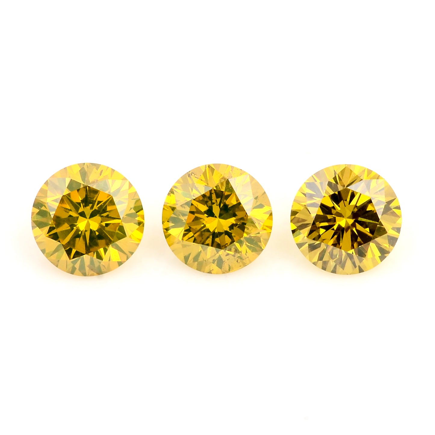 0.56 Yellow Diamond Round Loose Gemstone