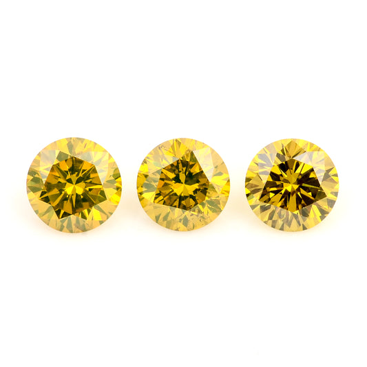 0.56 Yellow Diamond Round Loose Gemstone