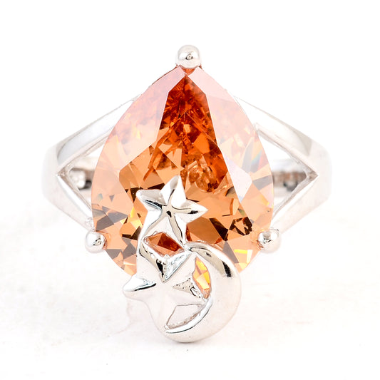 12.78 Ct Cubic Zirconia 925 Sterling Silver Ring