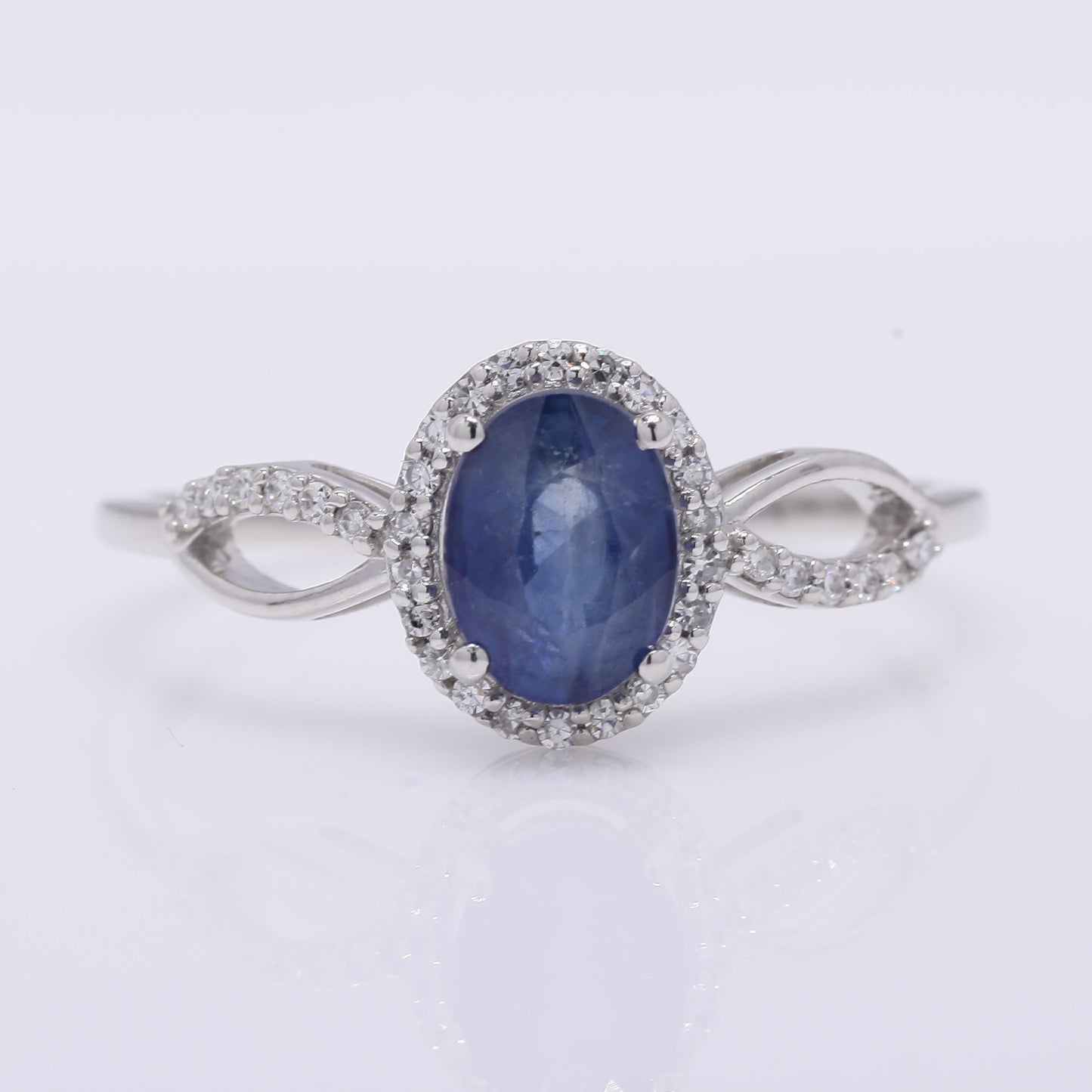 1.27 Ct Oval Mixed Cut Natural Sapphire 950 Platinum Ring