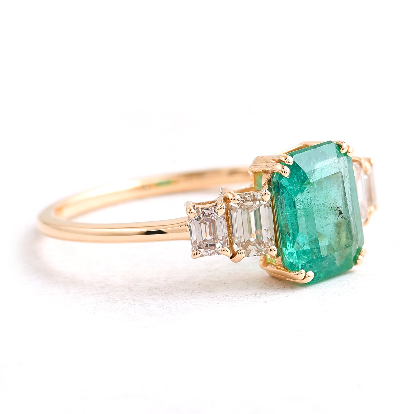 1.86 Ct Octagon Emerald 14K Gold Ring