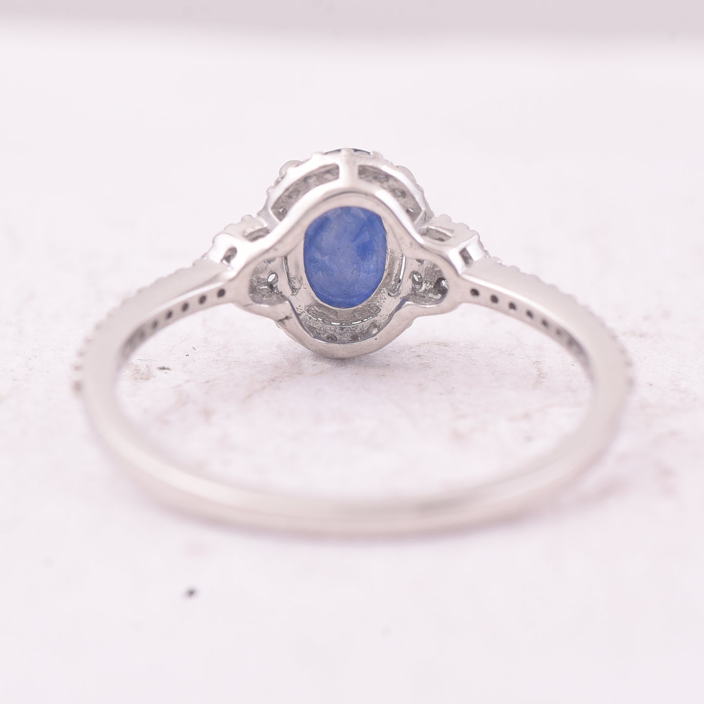 1.41 Ct Oval Mixed Cut Natural Sapphire 950 Platinum Ring