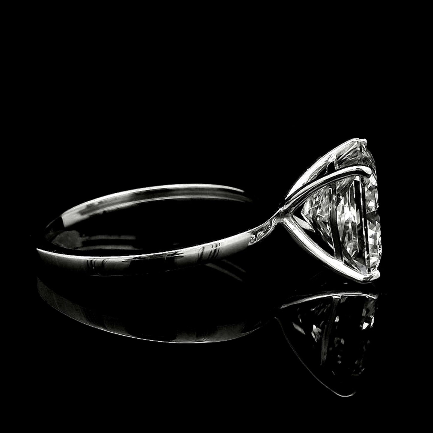 3.95 Carats Lab Grown Diamond 14K Gold Ring