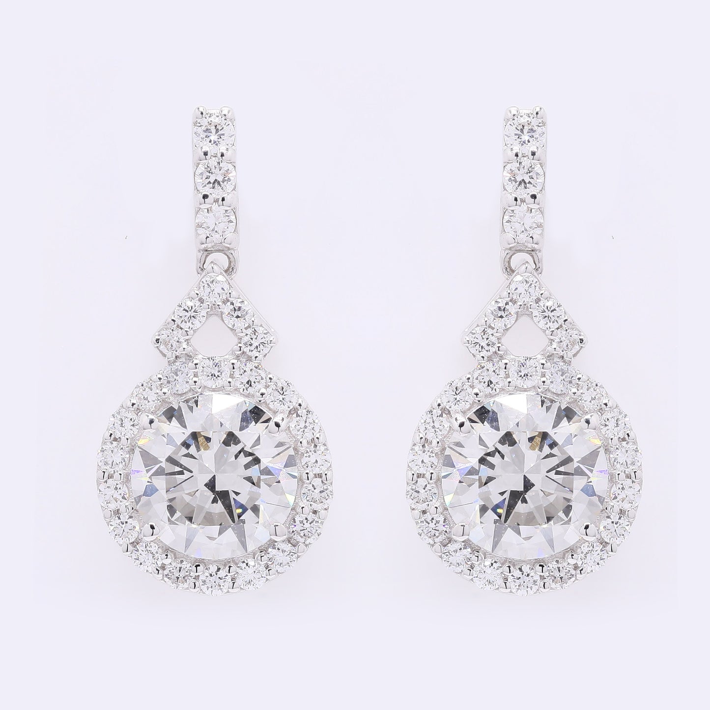3.71 Carats Lab Grown Diamond 14K Gold Earrings