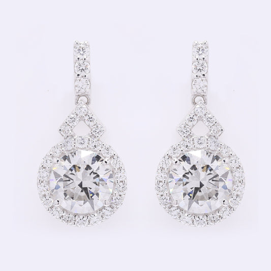 3.71 Carats Lab Grown Diamond 14K Gold Earrings